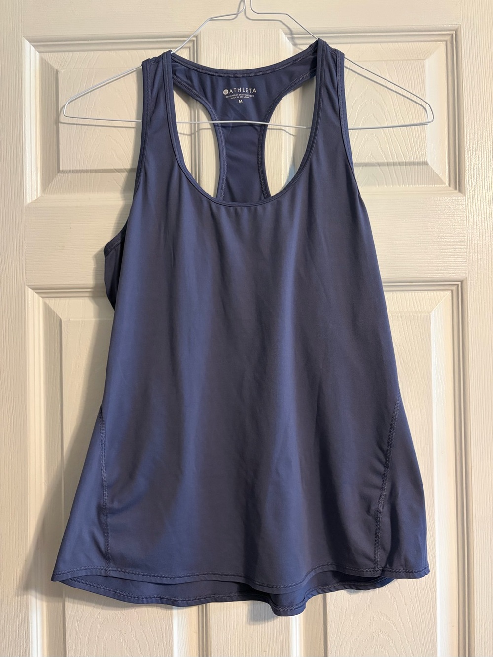 Athleta Periwinkle Blue Racerback Athletic Workout Tank Top Size Medium M